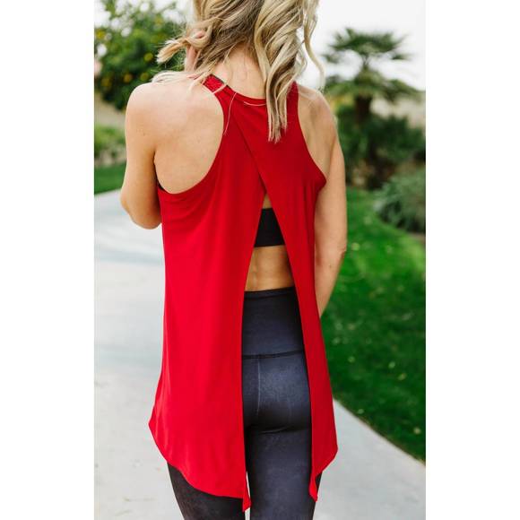 NEW ONZIE tie-back tank in red - Picture 2 of 3